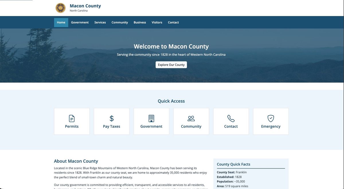 Macon County Website Project